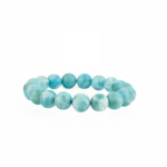 6A+ Kalite Larimar Doğal Taş Bileklik (10-11mm) - Görsel 4