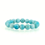 6A+ Kalite Larimar Doğal Taş Bileklik (11-12mm) - Görsel 3