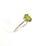 Zebercet (Peridot) Taşı 925 Ayar Gümüş Kadın Yüzük - Görsel 6