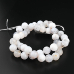 Beyaz Merlinit Opal Doğal Taş Dizi (8mm) - Görsel 4