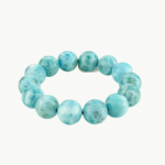 6A+ Kalite Larimar Doğal Taş Bileklik (15-16mm) - Görsel 5