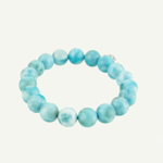 6A+ Kalite Larimar Doğal Taş Bileklik (10-11mm) - Görsel 2