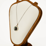 El Yapımı Lal (Garnet) Taşı Mine İşlemeli 925 Ayar Gümüş Erkek / Kadın (Unisex) Kolye - Görsel 5