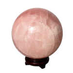 Büyük Boy Madagaskar Pembe Kuvars Doğal Taş Standlı Küre - Görsel 3