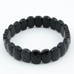 Shungite (Şungit) Doğal Taş Oval Kesim Rolex Bileklik - Görsel 2