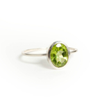 Zebercet (Peridot) Taşı 925 Ayar Gümüş Bayan Yüzük - Görsel 5