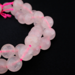 Madagaskar Pembe Kuvars Doğal Taş Dizi (8-9mm) - Görsel 6