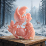 Pembe Kuvars Taşı El Oyması Kuş Obje