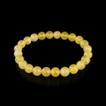 6A+ Kalite Özel Golden Prehnite Doğal Taş Bileklik (6-7mm) - Görsel 5