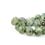 5A Kalite Prehnite Doğal Taş 33'lü Gümüş Tesbih (8mm) - Görsel 4