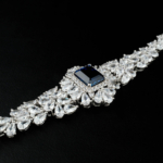 Swarovski Taş Süslemeli Safir Doğal Taş Gümüş Bileklik (4,46ct) - Görsel 6