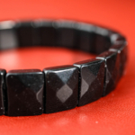 Shungite (Şungit) Doğal Taş Kare Kesim Rolex Bileklik - Görsel 5