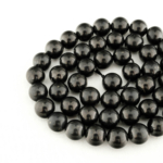 Shungite (Şungit) Doğal Taş Dizi (8mm) - Görsel 3