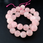 5A+Kalite Madagaskar Pembe Kuvars Doğal Taş Dizi (14mm) - Görsel 5