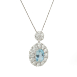 Blue Topaz Doğal Taş Gümüş Bayan Kolye (6,65ct) - Görsel 3