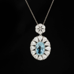 Blue Topaz Doğal Taş Gümüş Bayan Kolye (6,65ct) - Görsel 4