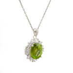 Zebercet Doğal Taş Gümüş Bayan Kolye (5,68ct) - Görsel 3