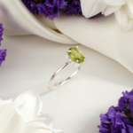 Zebercet (Peridot) Taşı 925 Ayar Gümüş Kadın Yüzük