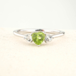 Orijinal Zebercet (Peridot) Taşı 925 Ayar Gümüş Set - Görsel 6
