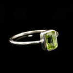 Zebercet (Peridot) Taşı 925 Ayar Gümüş Tasarım Kadın Yüzük - Görsel 2