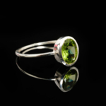 Zebercet (Peridot) Taşı 925 Ayar Gümüş Bayan Yüzük - Görsel 2