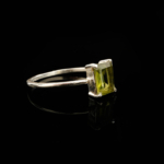 Zebercet (Peridot) Taşı 925 Ayar Gümüş Tasarım Kadın Yüzük - Görsel 2