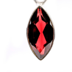 Garnet (Lal) Doğal Taş Gümüş Bayan Kolye - Görsel 4