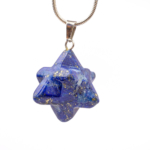Lapis Lazuli Doğal Taş Metal Kolye - Görsel 3