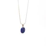 Lapis Lazuli Doğal Taş Metal Kolye