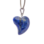 Lapis Lazuli Doğal Taş Metal Kolye - Görsel 3