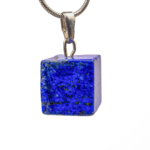 Lapis Lazuli Doğal Taş Metal Kolye - Görsel 2