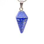 Lapis Lazuli Doğal Taş Metal Kolye - Görsel 3