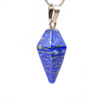 Lapis Lazuli Doğal Taş Metal Kolye - Görsel 2