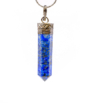 Lapis Lazuli Doğal Taş Metal Kolye - Görsel 3