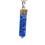 Lapis Lazuli Doğal Taş Metal Kolye - Görsel 2