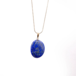 Lapis Lazuli Doğal Taş Metal Kolye