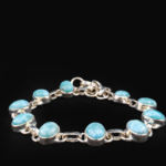 Larimar Doğal Taş Gümüş Bileklik - Görsel 5
