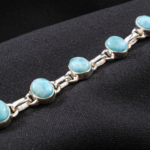 Larimar Doğal Taş Gümüş Bileklik - Görsel 6