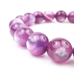 5A Kalite Lila Lepidolit Doğal Taş Bileklik (9-10mm) - Görsel 3