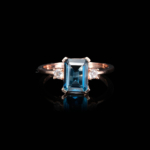 London Blue Topaz Doğal Taş Gümüş Bayan Yüzük - Görsel 5