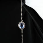 Blue Topaz Doğal Taş Gümüş Bileklik - Görsel 6
