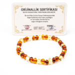 Orijinal Sertifikalı Yetişkin Kehribar Bileklik (7-8mm) - Görsel 4