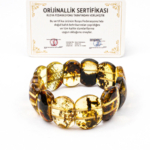 Orijinal Sertifikalı Yetişkin Kehribar Rolex Bileklik - Görsel 4