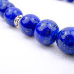 Orijinal 5A Kalite Lapis Lazuli Doğal Taş 33 Gümüş Tesbih (8mm) - Görsel 3