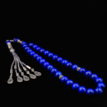Orijinal 5A Kalite Lapis Lazuli Doğal Taş 33 Gümüş Tesbih (8mm) - Görsel 5