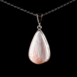 Pembe Scolosite Doğal Taş Gümüş Bayan Kolye - Görsel 5
