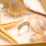 Rainbow Safir Kristali 7 Taş Gümüş Bayan Yüzük
