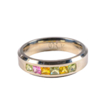 Orjinal Natural Rainbow Safir Doğal Taş Gümüş Bayan Yüzük (2.5ct) - Görsel 2