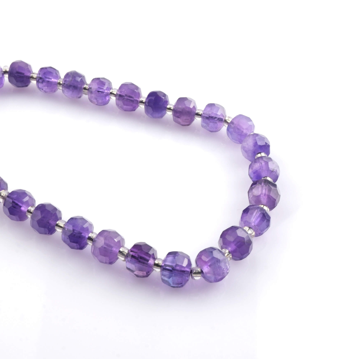 toptan doğal taş dizi ametist 6x8mm rondel kesim profesyonel dizim için doğal taş