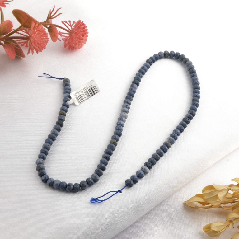 toptan doğal taş dizi mavi mercan 6mm rondel kesim profesyonel dizim için doğal taş